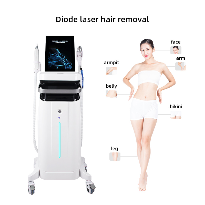 Four Wavelength Diode Laser Hair Removal Machine 755/808/940/1064nm Professional Ice Cooling System