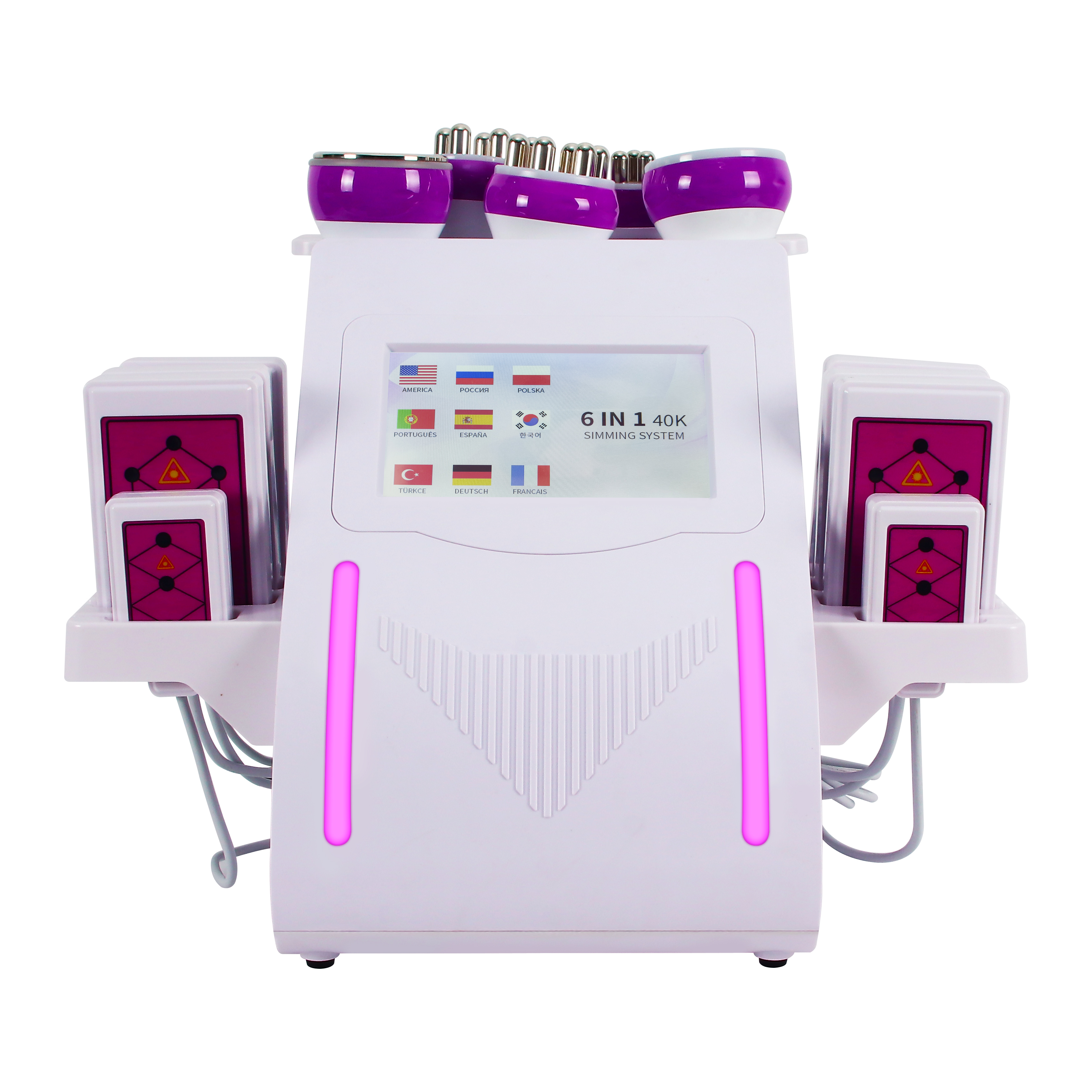 6-in-1 Body Contouring Machine RF Cavitation Slimming Device with Pads