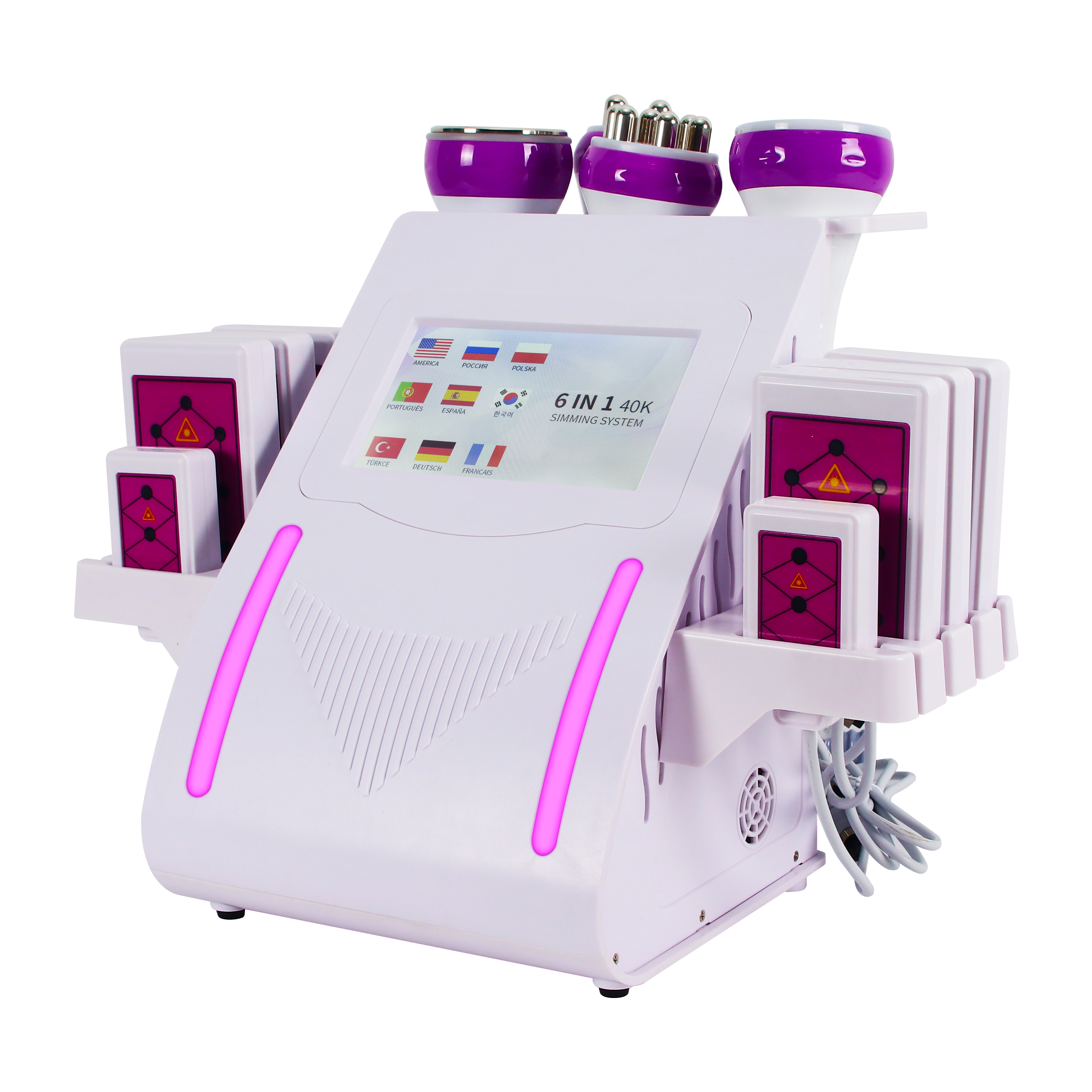 6-in-1 Body Contouring Machine RF Cavitation Slimming Device with Pads