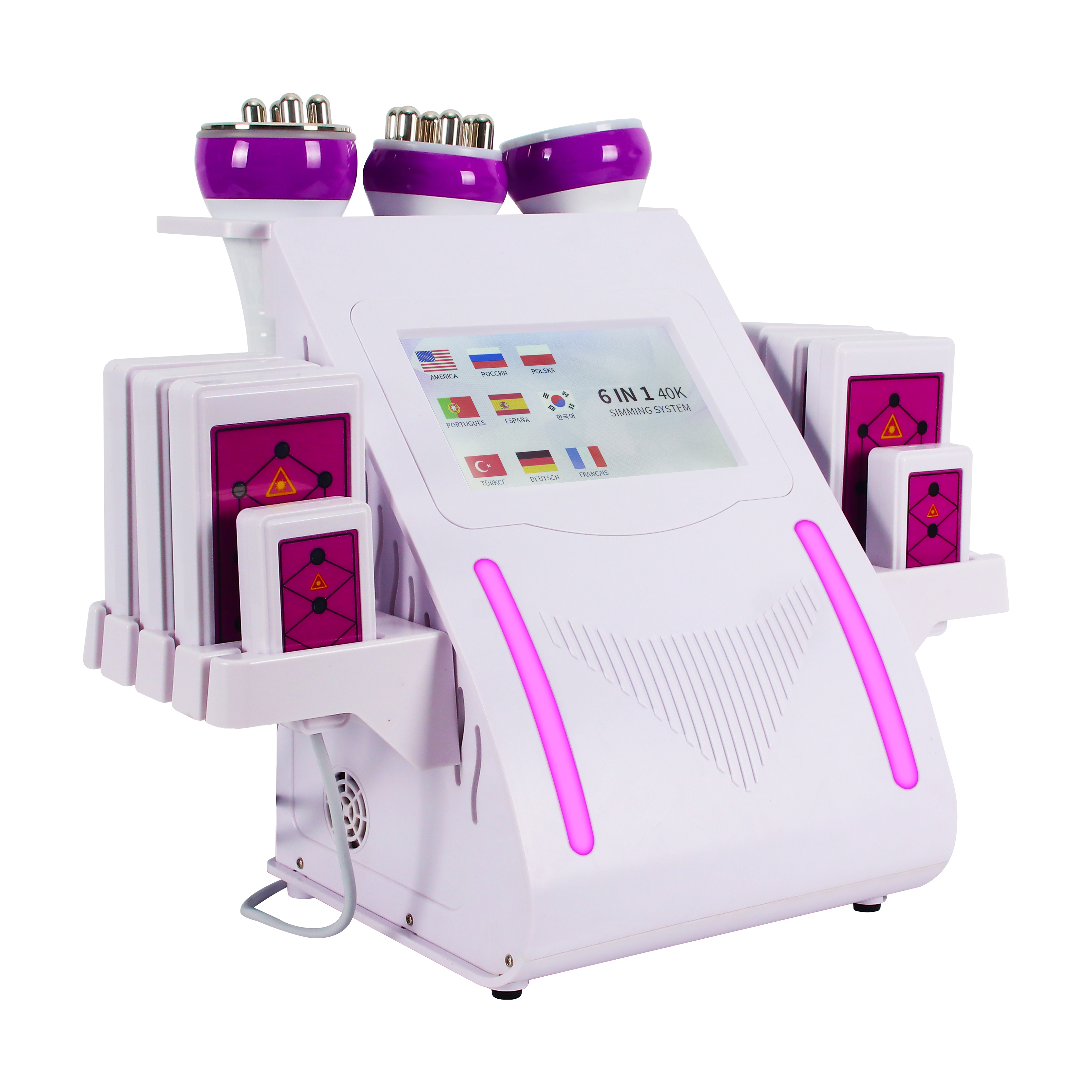 6-in-1 Body Contouring Machine RF Cavitation Slimming Device with Pads