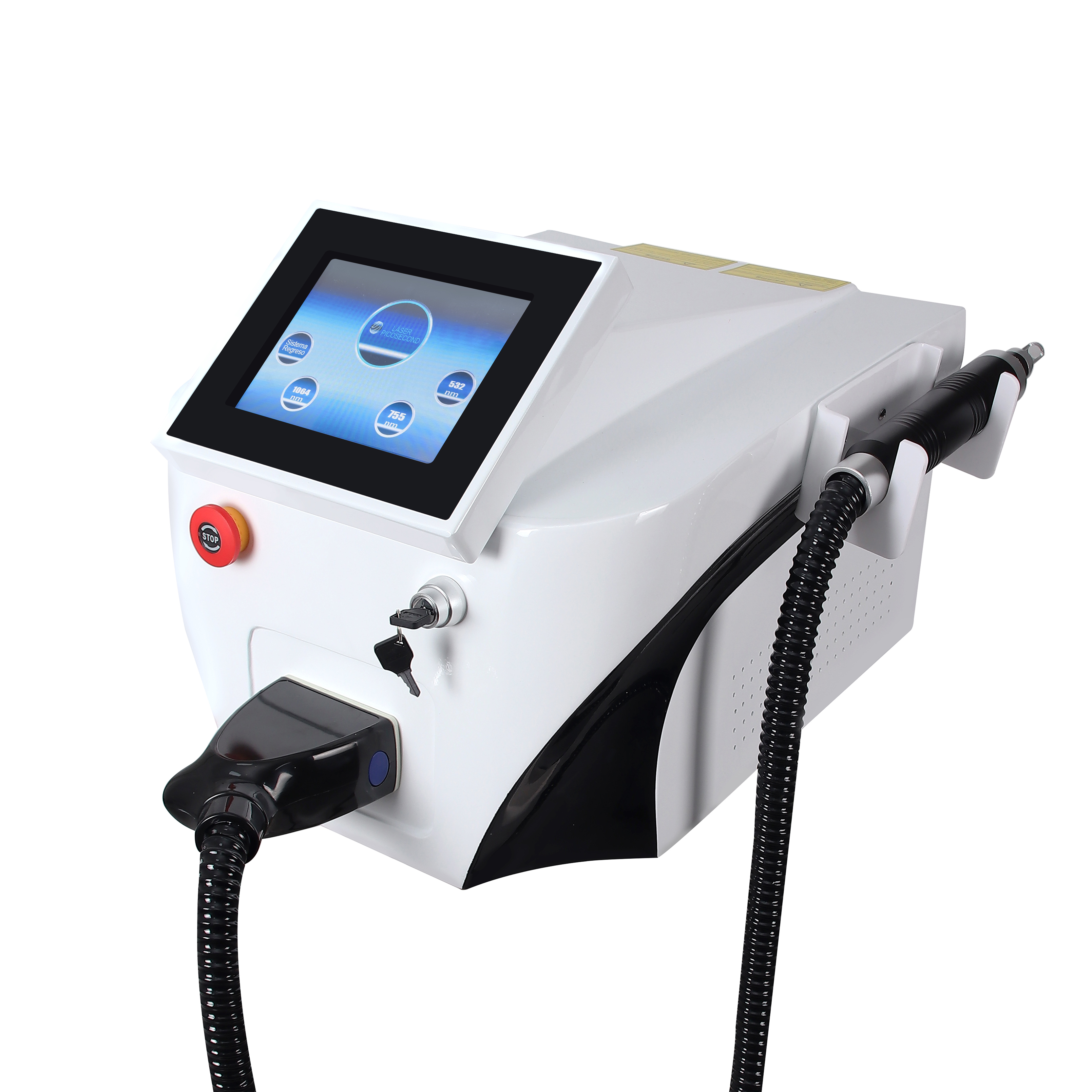 Professional 3 Wavelength Laser Tattoo & Eyebrow Removal Machine with Infrared Pointer
