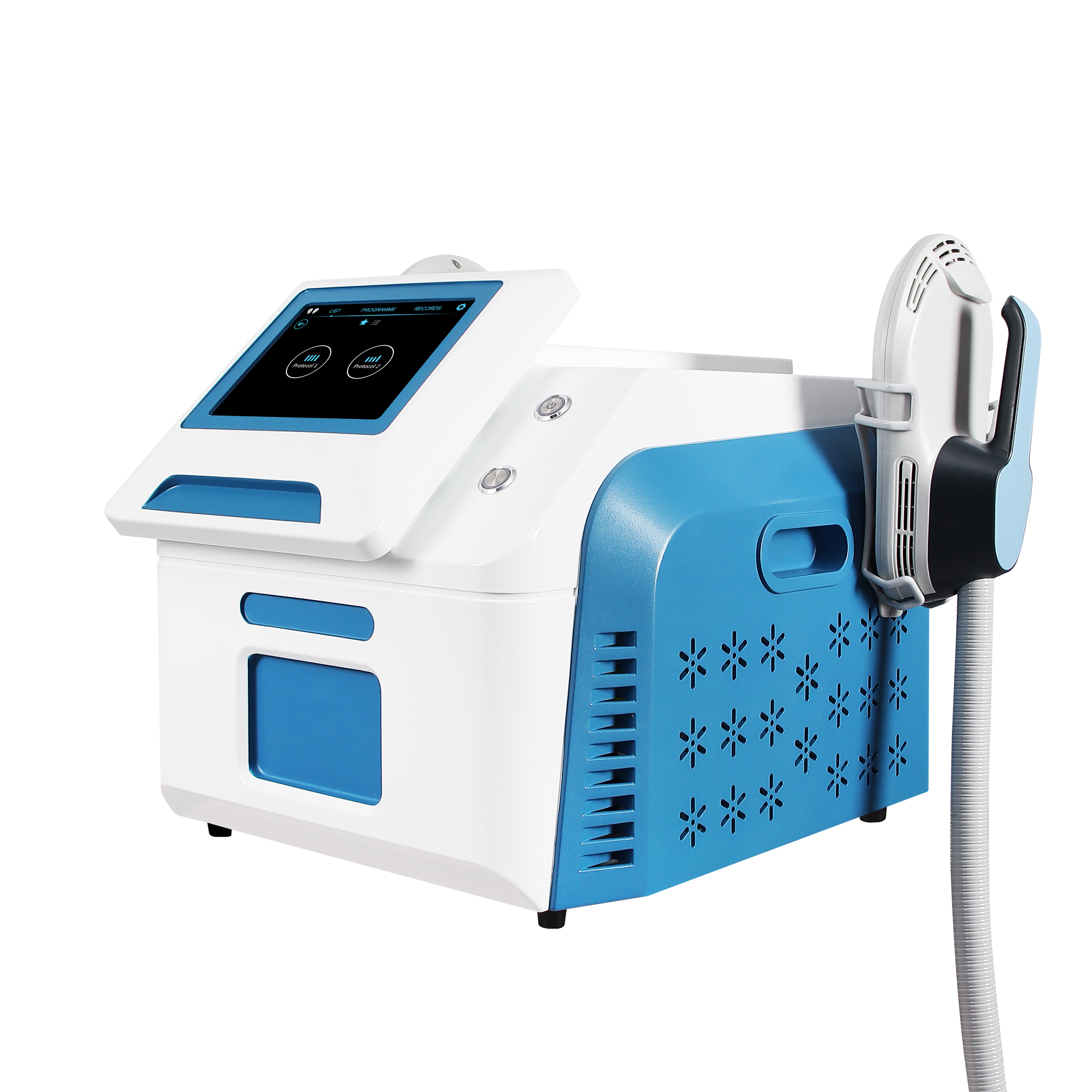 Dual Handle EMS Body Sculpting Machine Muscle Building Fat Burning Slimming Equipment