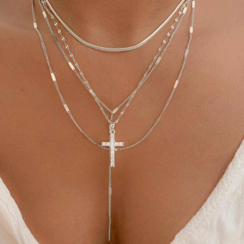 16 Inch Large Crucifix Necklace for Women, Big Cross Pendant