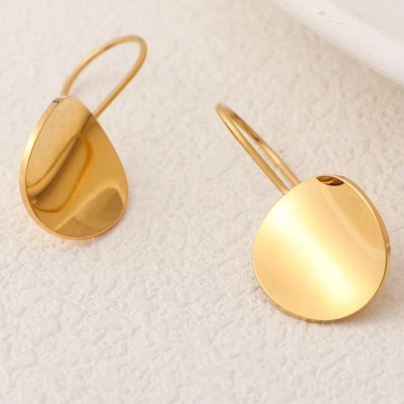 18K Gold Plated Stainless Steel Tarnish-Free Bell Shape Classic Pendant Earrings Women Personalized Exaggerated Long Drip Drop