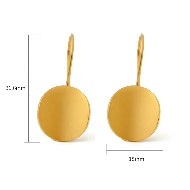 18K Gold Plated Stainless Steel Tarnish-Free Bell Shape Classic Pendant Earrings Women Personalized Exaggerated Long Drip Drop