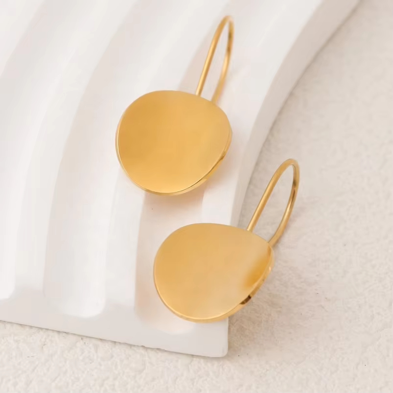 18K Gold Plated Stainless Steel Tarnish-Free Bell Shape Classic Pendant Earrings Women Personalized Exaggerated Long Drip Drop