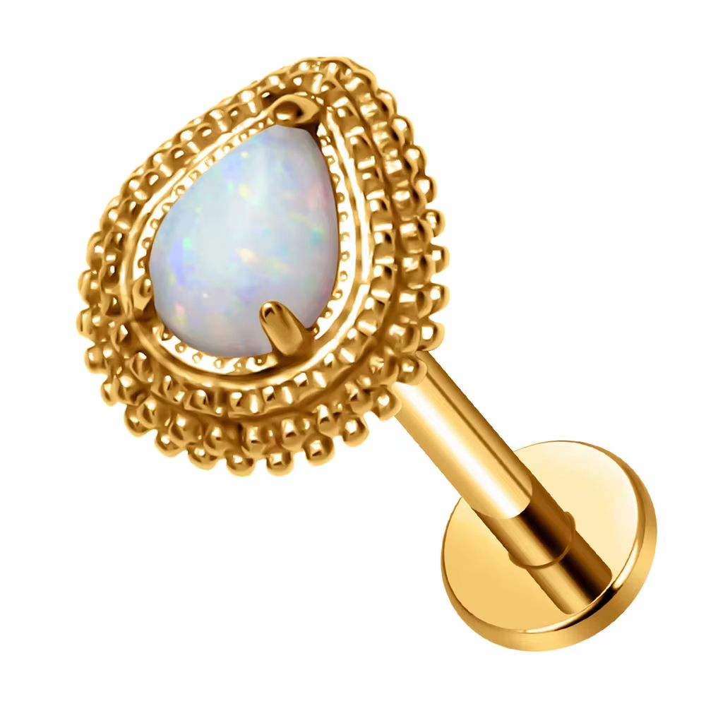 18K Gold Plated Titanium Geometric Heart Punk Style Earrings for Children's & Women Wholesale