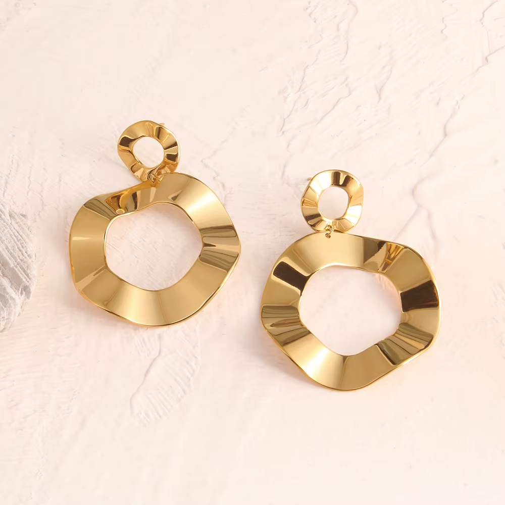 18k Gold Plated Expensive Jewelry Set Sapphire Fashion Earrings Jewelry Dubai Gold Plated Jewelry Brass Gold Plated Earring Jewelry 18k Gold Plated Jewelry
