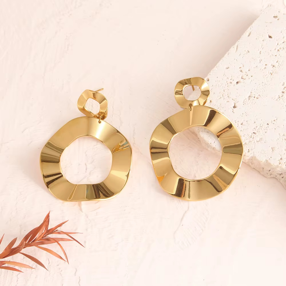 18k Gold Plated Expensive Jewelry Set Sapphire Fashion Earrings Jewelry Dubai Gold Plated Jewelry Brass Gold Plated Earring Jewelry 18k Gold Plated Jewelry