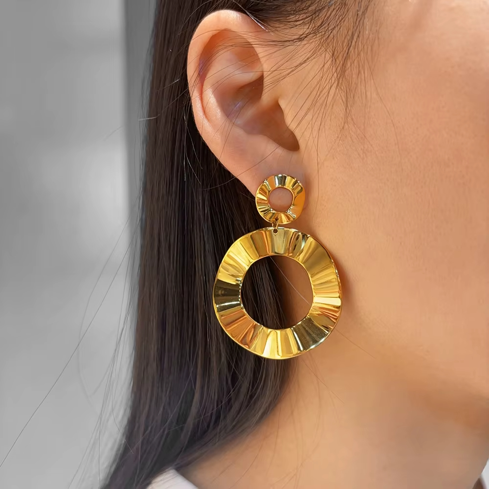18k Gold Plated Expensive Jewelry Set Sapphire Fashion Earrings Jewelry Dubai Gold Plated Jewelry Brass Gold Plated Earring Jewelry 18k Gold Plated Jewelry
