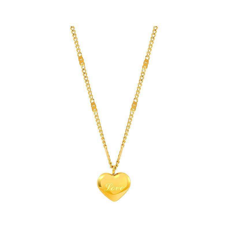 316L Stainless Steel Gold Color Love Heart Necklaces for Women Chokers 2026 Trend Fashion Festival Party Gift Jewelry