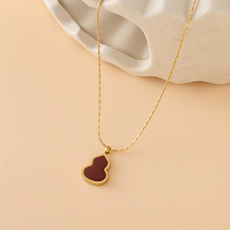 Gourd Pendant 316L Stainless Steel Necklace
