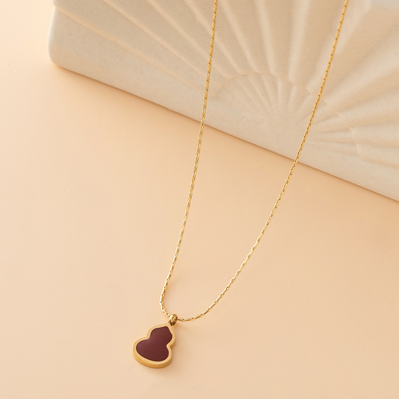 Gourd Pendant 316L Stainless Steel Necklace