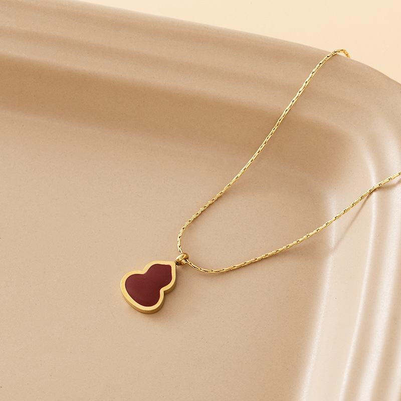Gourd Pendant 316L Stainless Steel Necklace