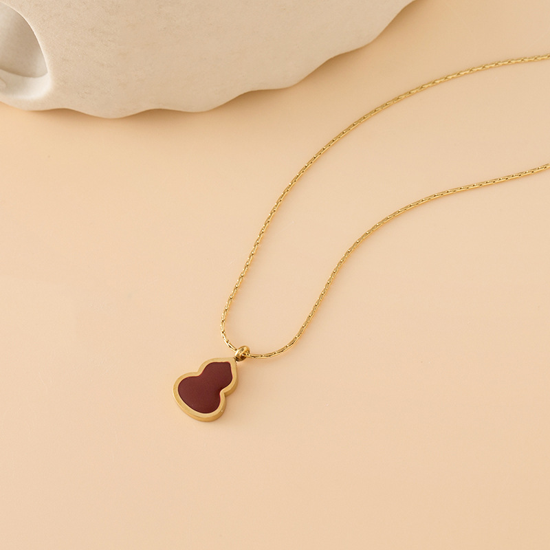 Gourd Pendant 316L Stainless Steel Necklace