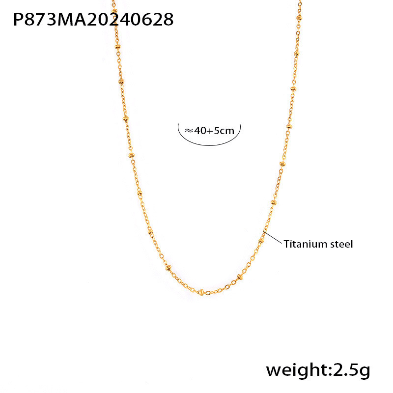 5A Zircon Safety Pin Stainless Steel Jewelry Sets Gold Necklace Bracelet Minimalist Elegant Waterproof Jewelry Sets