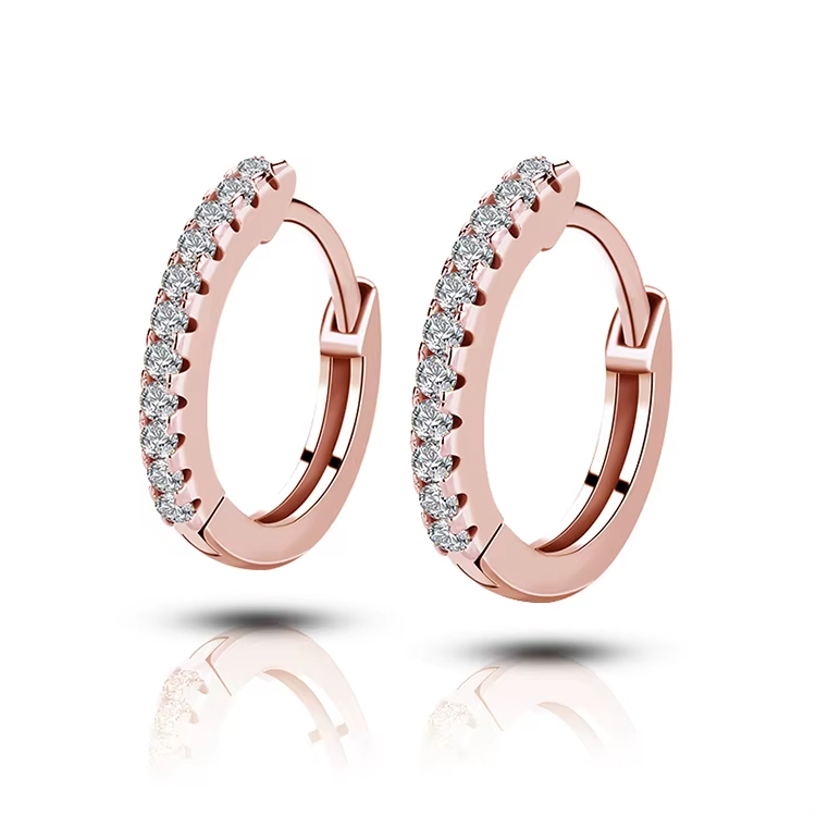 925 Silver Hoop Earrings for Women Gold Plated Jewelry Lightweight Everyday Gift