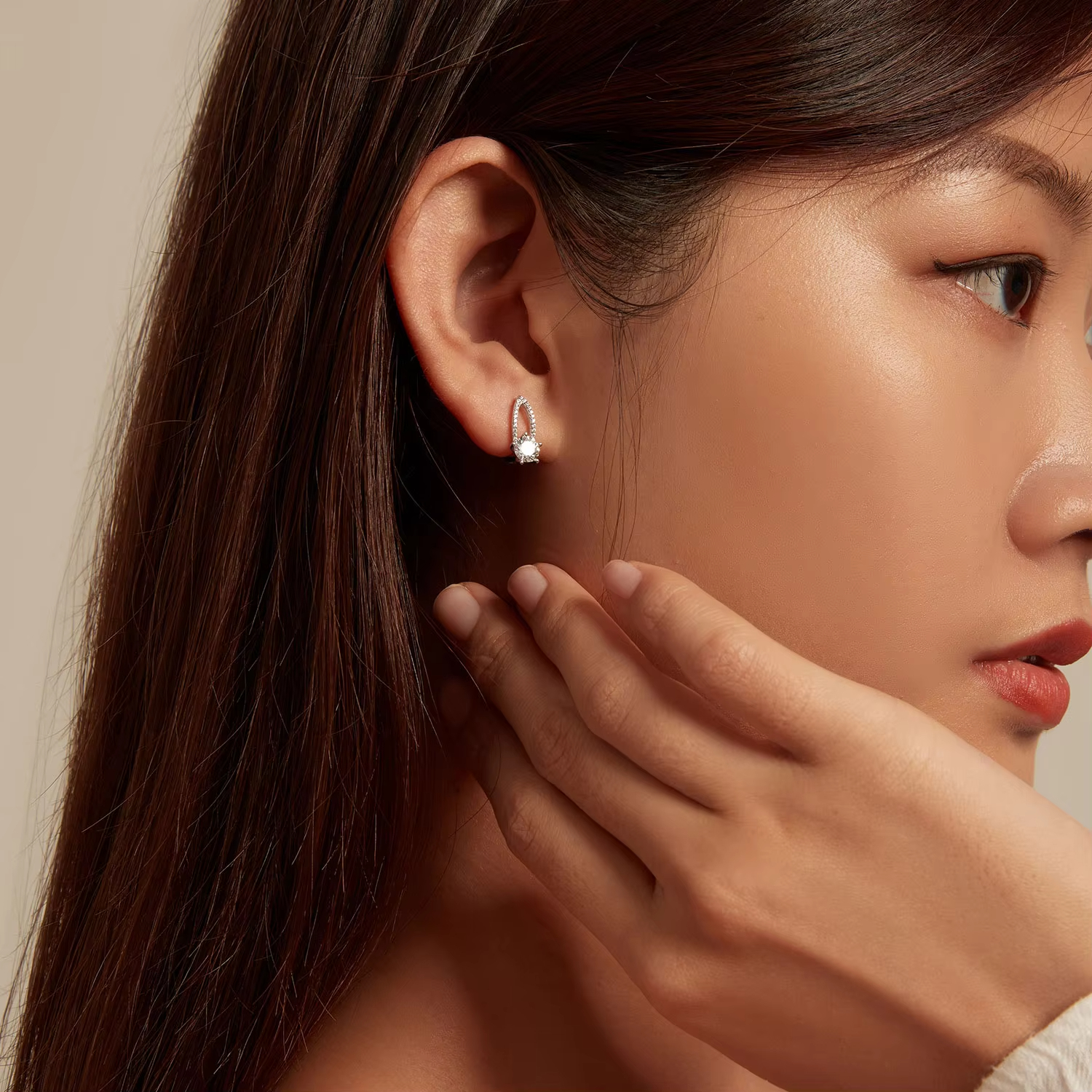 925 Silver Jewelry 2023 Luxury Zircon Earrings Custom Gold Plated Hoop Geometric Unique Earrings for Women