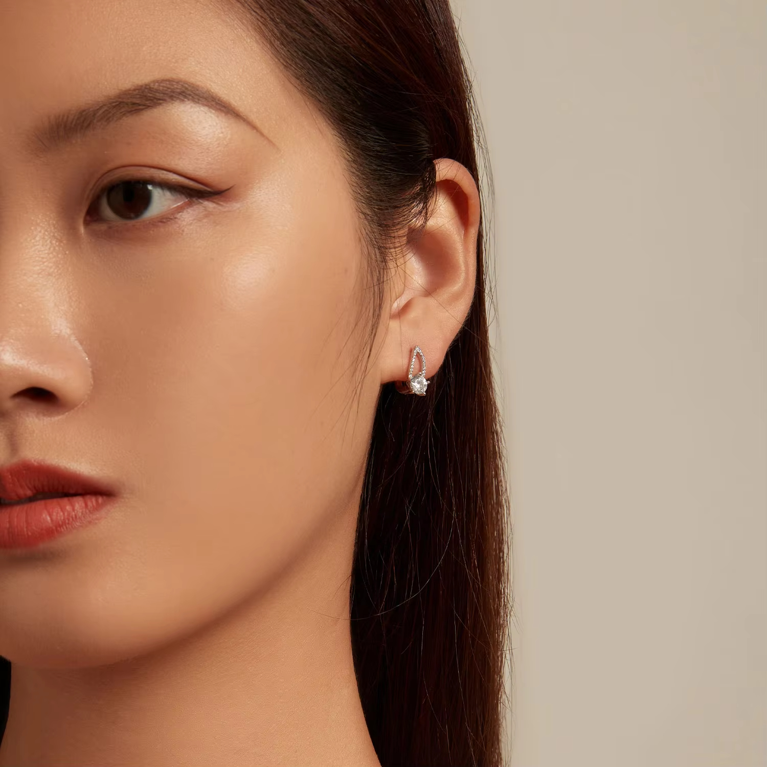 925 Silver Jewelry 2023 Luxury Zircon Earrings Custom Gold Plated Hoop Geometric Unique Earrings for Women