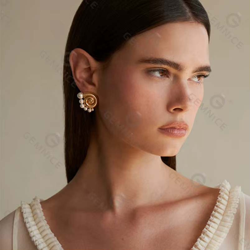 New Arrival Fashion High Quality Brass Jewelry Fringe bar Bubble Puffy Heart Earrings