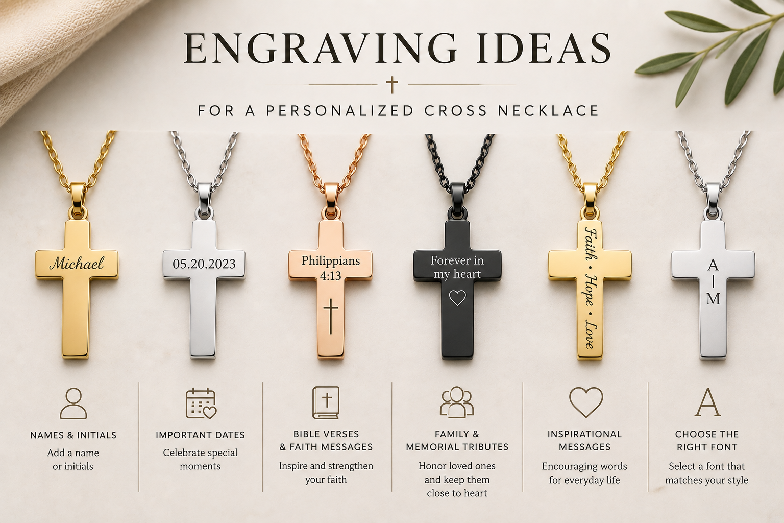 Best Engraving Ideas for a Personalized Cross Necklace
