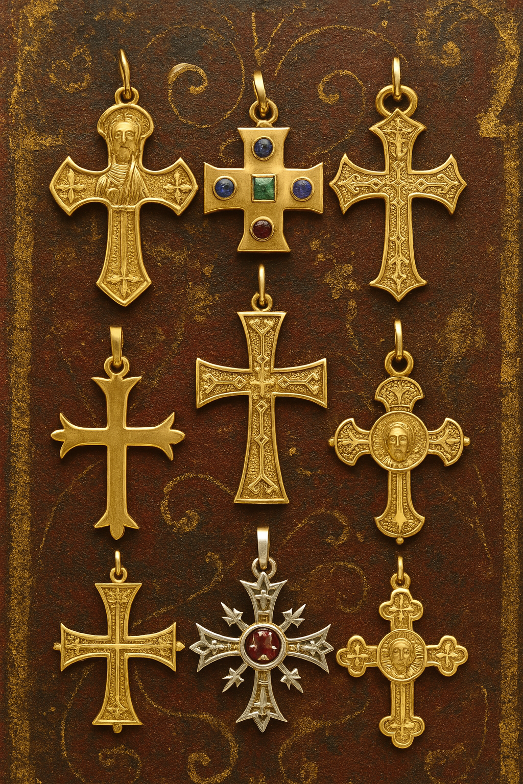 Byzantine Cross Jewelry – Byzantine Gold Cross Pendant | Byzantine Style Religious Jewelry
