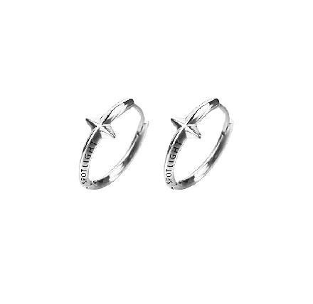 925 Sterling Silver Cross Hoop Earrings – Minimalist Faith Huggie Earrings for Women
