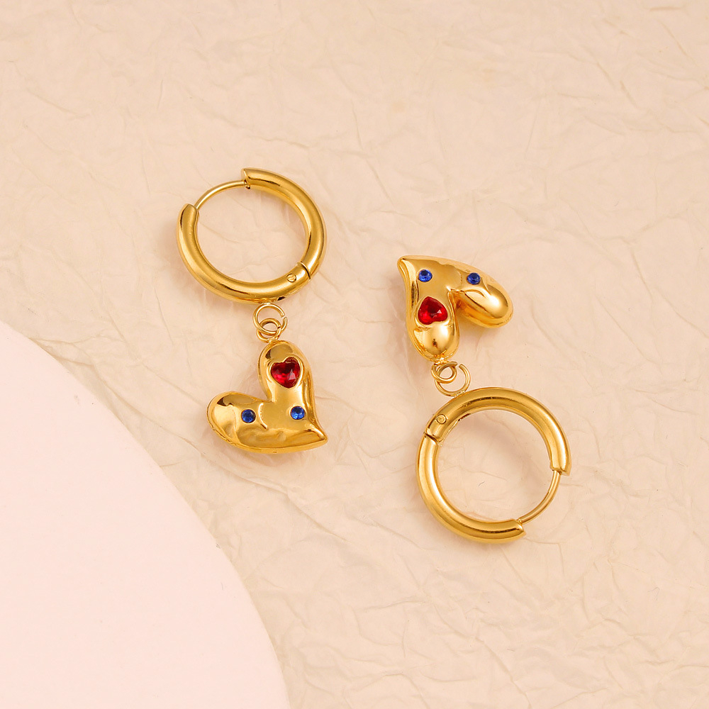 Custom 14K 18K Gold Plated Stainless Steel Women Butterfly Pearl Hoop Earrings Set Fashion Jewelry Clip on Stud Drop Earrings