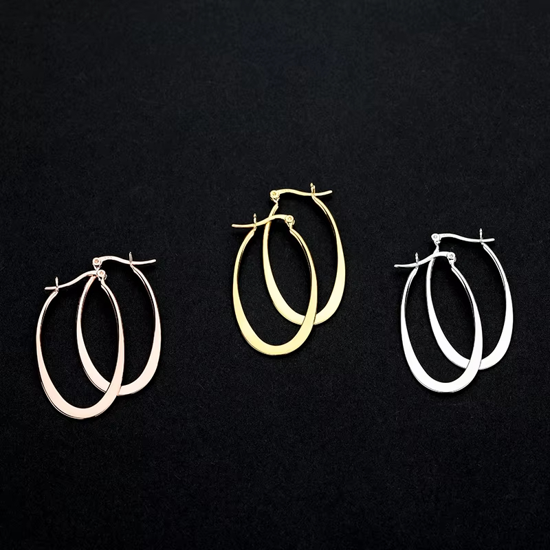 Custom Design Geometric Earrings Minimalist Earrings Fashionable Hoop Earrings for Women