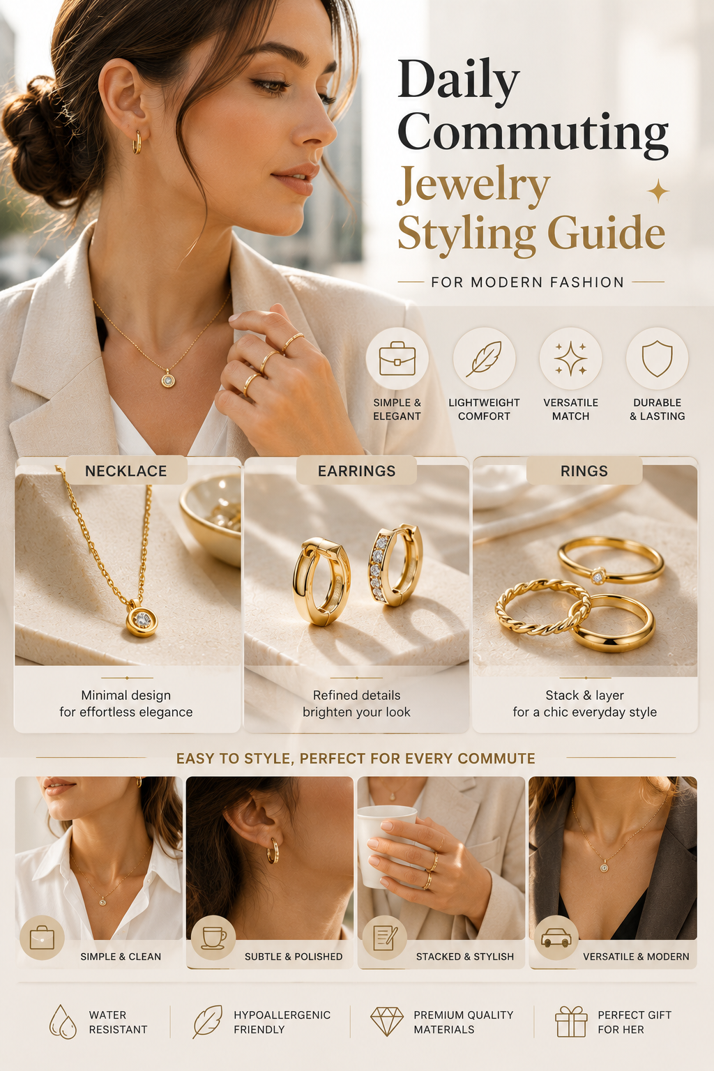 Daily Commuting Jewelry Styling Guide for Modern Fashion