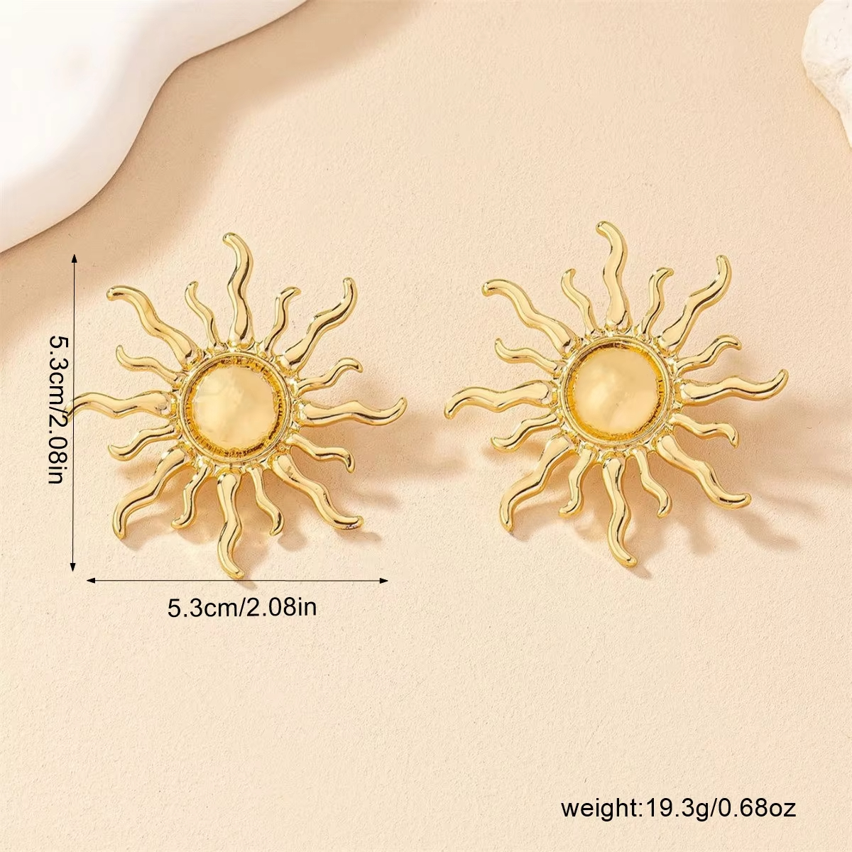 Europe United States All-Match High-End Sun Earrings Simple Exaggerated Butterfly Pattern Light Luxury Cross-Border Personality