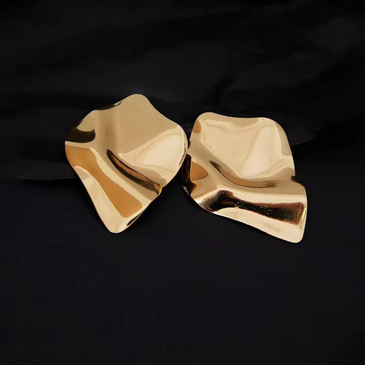 Europe United States Cross-Border Jewelry Exaggerated Creative Personality Geometric Irregular Smooth Temperament Stud Earrings