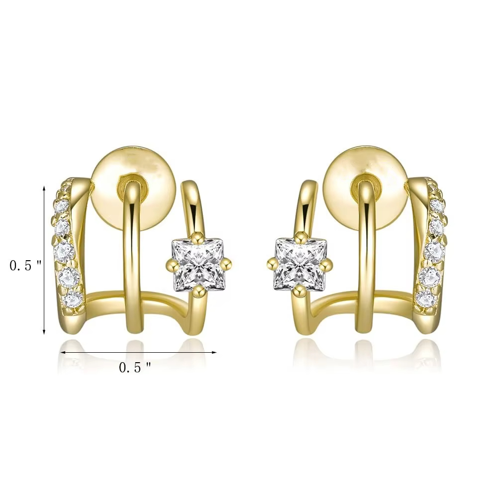 European American Cross-border Hot Sale Fashion Zircon Inlaid Personalized Claw Women's Earrings