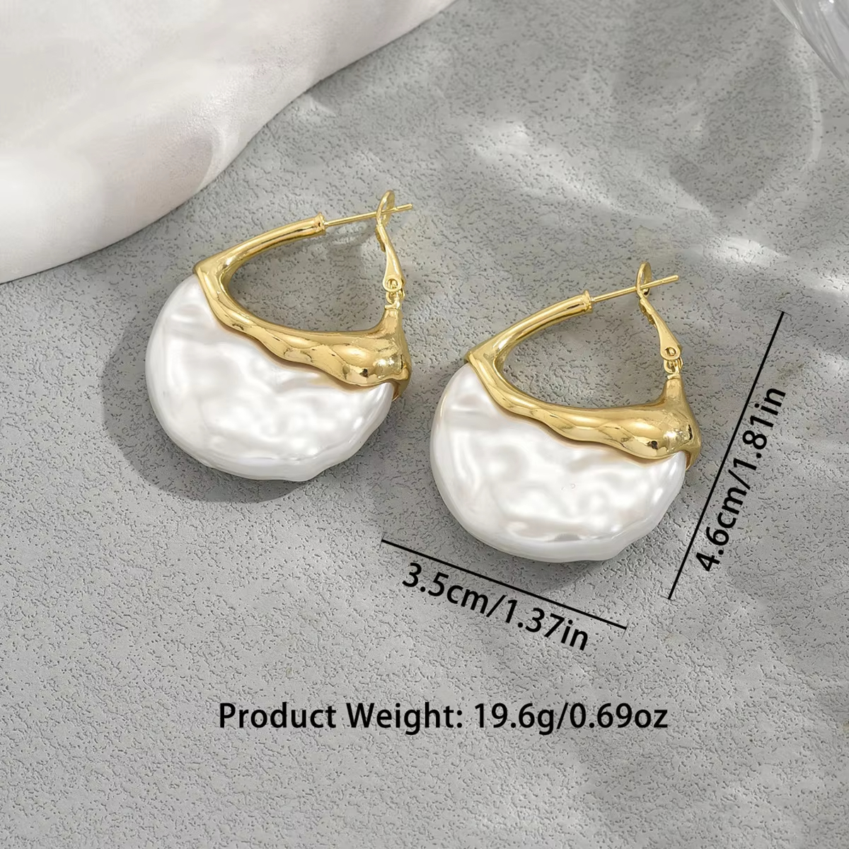 European American Style Versatile Elegant Gold Plated Imitation Pearl Butterfly Stud Earrings High-End Luxury Fashion Jewelry