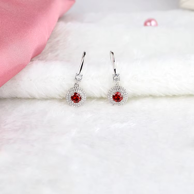 Factory Direct Sale Light Luxury Zircon Drop Earrings 925 Silver Dangle Earrings for Women Fashion Jewelry for Birthday Gift