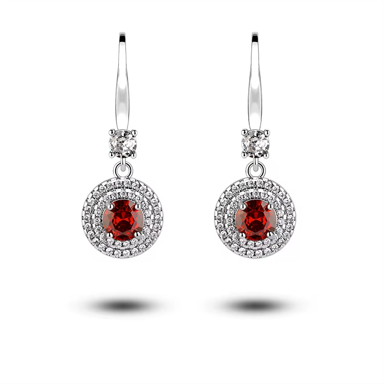 Factory Direct Sale Light Luxury Zircon Drop Earrings 925 Silver Dangle Earrings for Women Fashion Jewelry for Birthday Gift