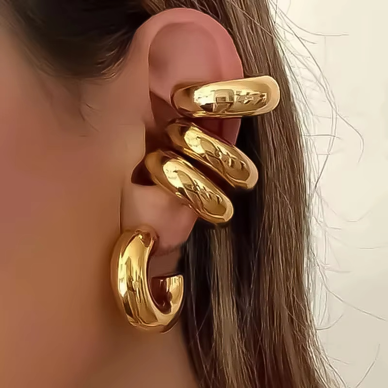 Fashion Earrings Women Luxury for Gold Hoop Earrings Lady Jewelry Wholesale