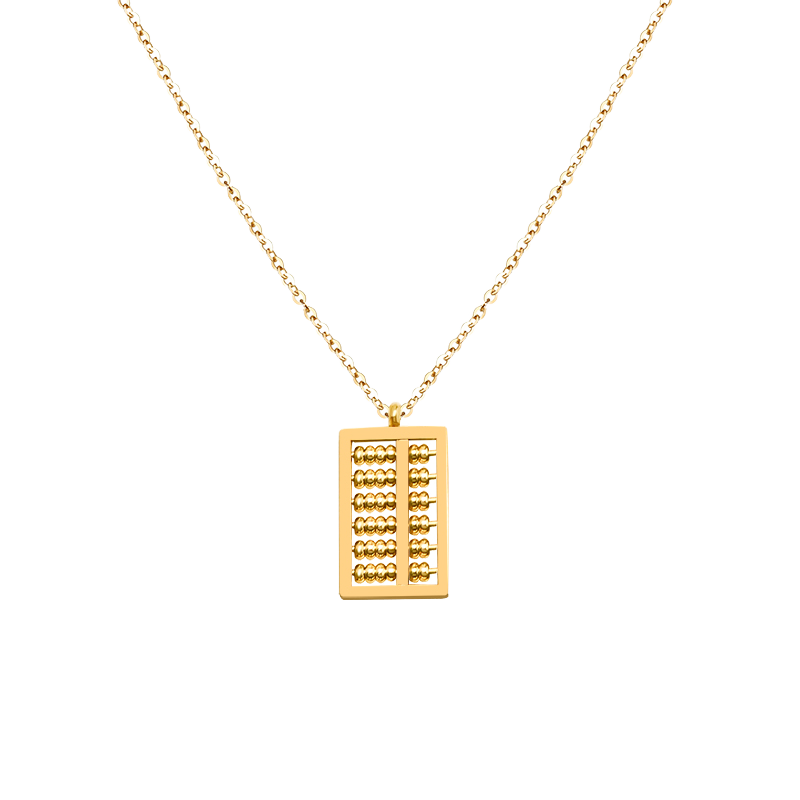 Fashion Stainless Steel 18K Gold Plated Jewelry Wealth Chain Necklace for Women Vintage