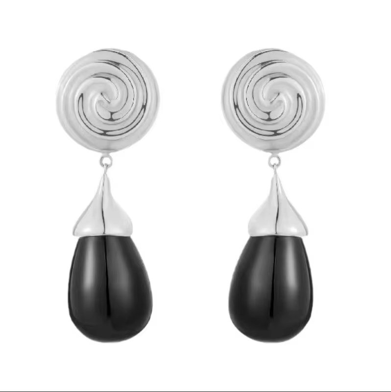 Fashionable Retro Spiral Earrings, Elegant and Versatile Earrings with Graceful Design