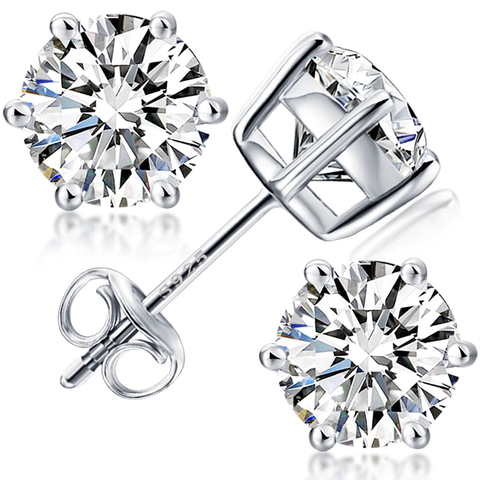 Four Claw Stud Moissanite S925 Silver Earrings A Price You Have Never Seen Before