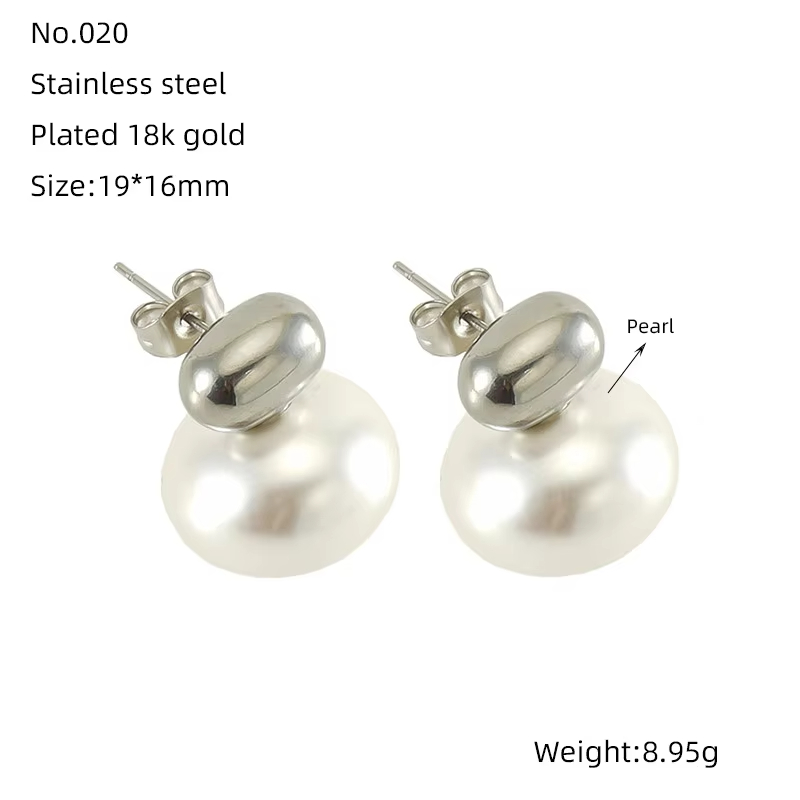 Geometric 18K Gold-Plated Retro Ethnic Style Earrings Cute Pearl Design New Fashion Drop Earrings Hot Sellers