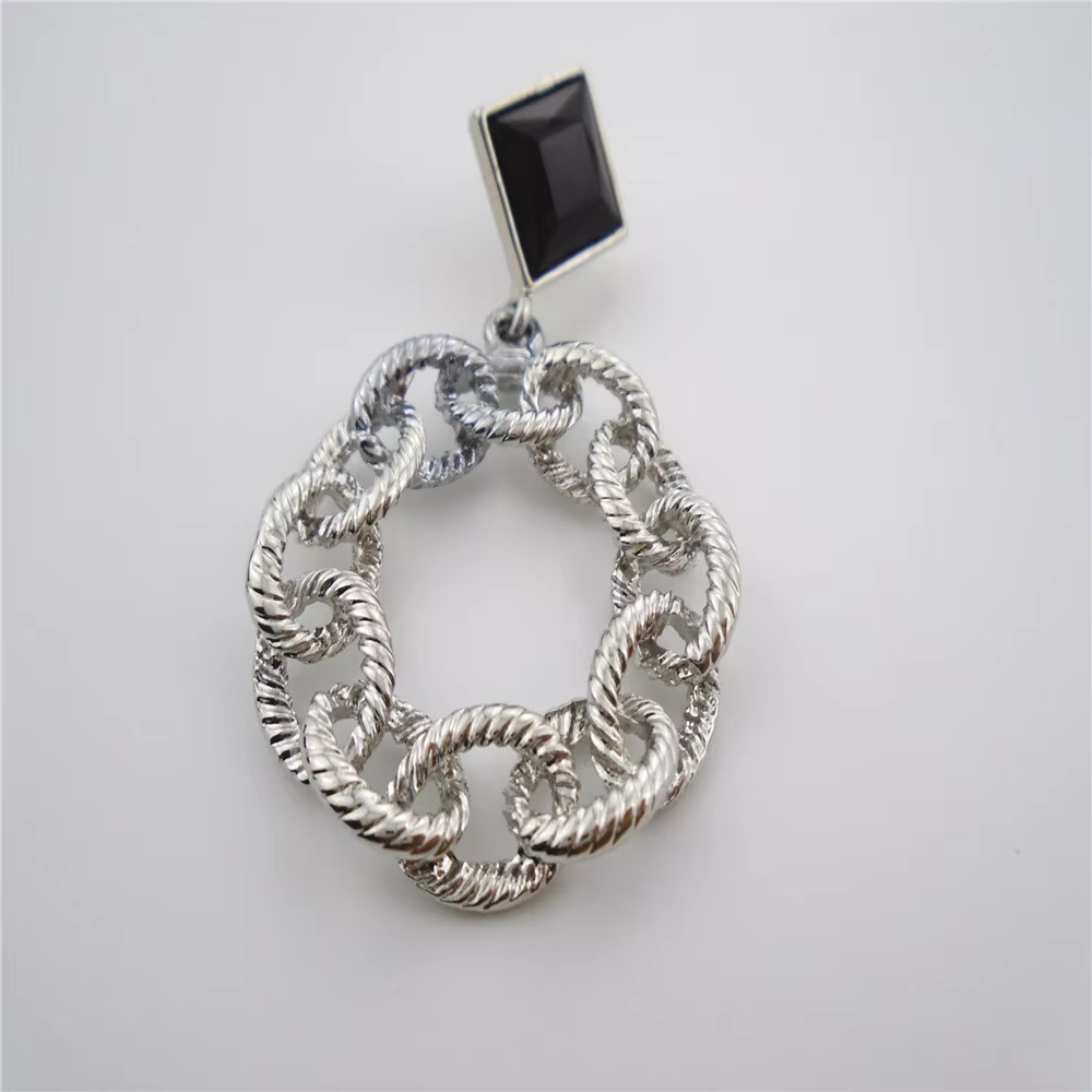 Geometric Gold Twisted Circle Earrings for Women – Statement Fashion Jewelry