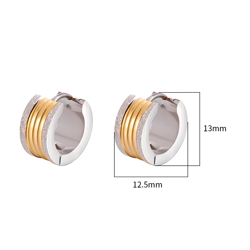 High Quality Vintage Steel Chandelier Dangle Earrings Simple Fashion Stainless Steel Jewelry with Personalized Coil Trendy Style