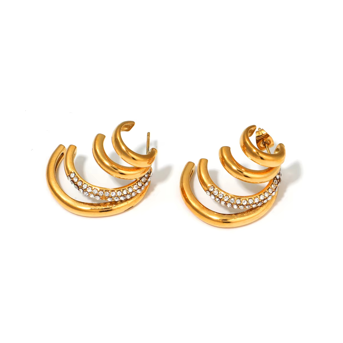 High Quality and Low Price Creative Personalized Daily Wear Stainless Steel Jewelry Earrings