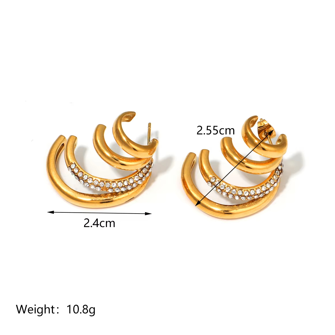 High Quality and Low Price Creative Personalized Daily Wear Stainless Steel Jewelry Earrings