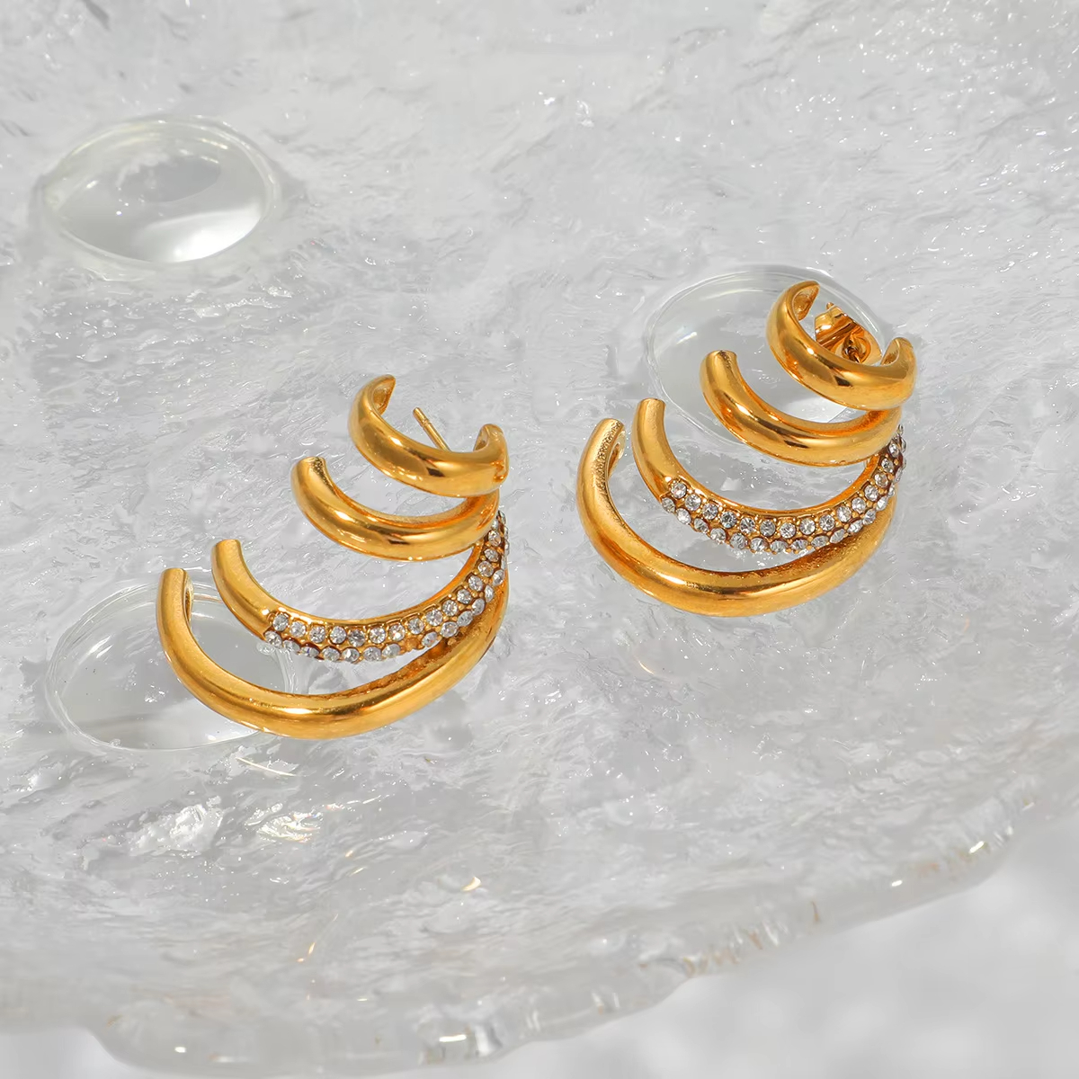 High Quality and Low Price Creative Personalized Daily Wear Stainless Steel Jewelry Earrings