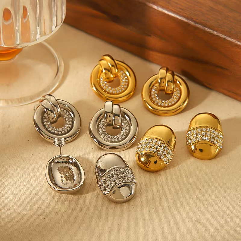 High Quality and Low Price Creative Personalized Daily Wear Stainless Steel Jewelry Earrings