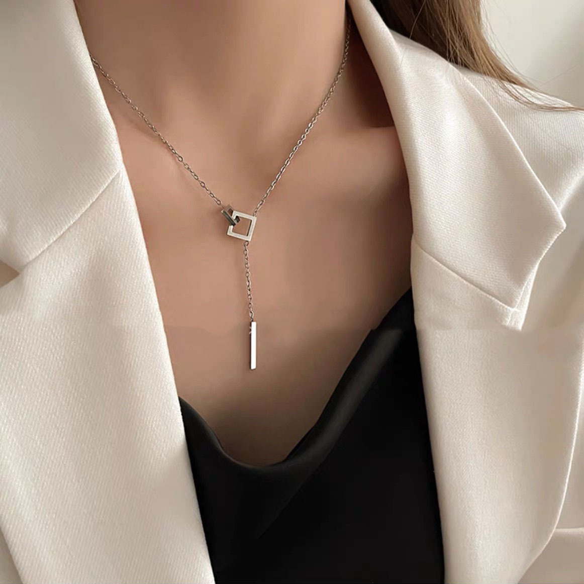 Hot Sale Fashion Ladies Necklaces Jewelry High Quality 18K Gold  Plated Stainless Steel Heart Pendant Necklace for Woman