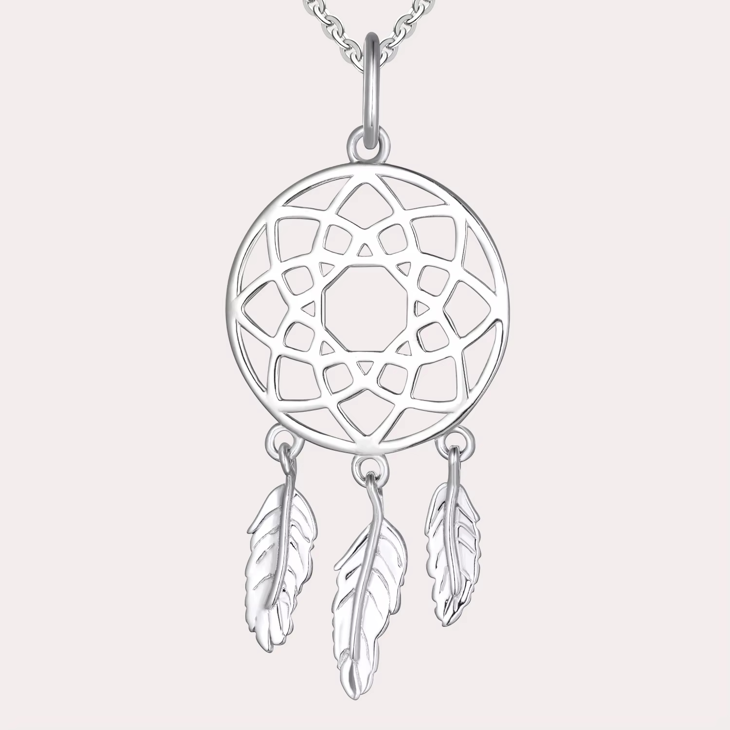 Hot Selling Hypoallergenic Cubic Zircon Vintage 925 Sterling Silver Love Carrying Feathers Fine Jewelry Necklaces