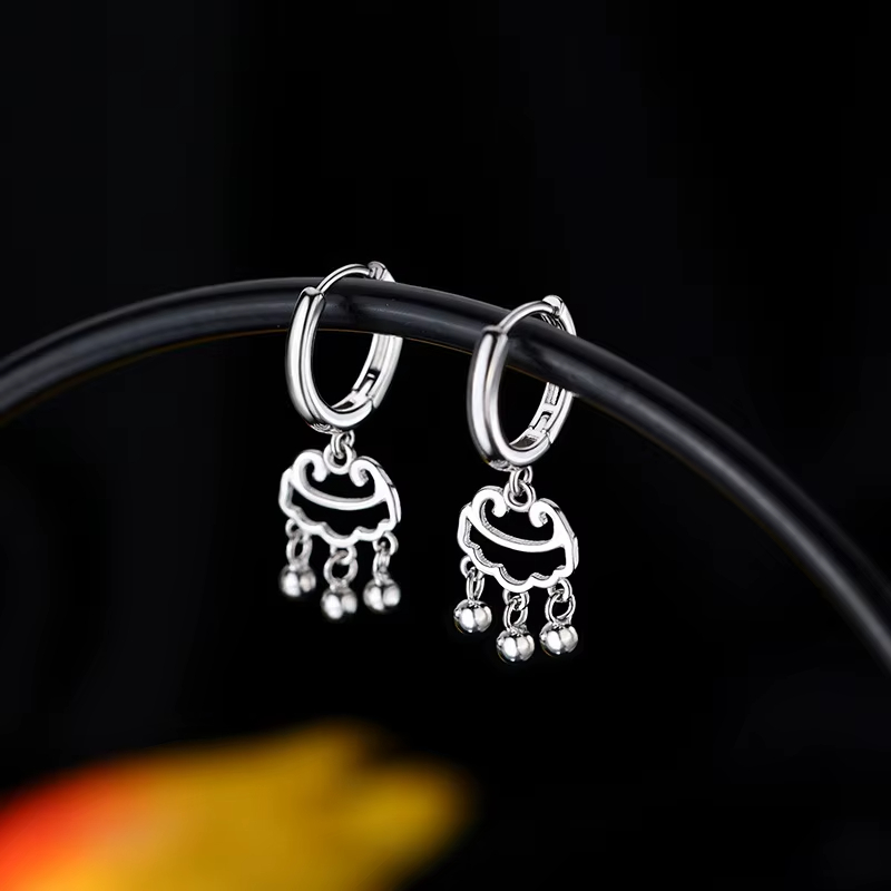 Hot Style Luxury 925 Sterling Silver Huggie Lock Earrings New Ear Buckle Studs Hot on the Niche for Women